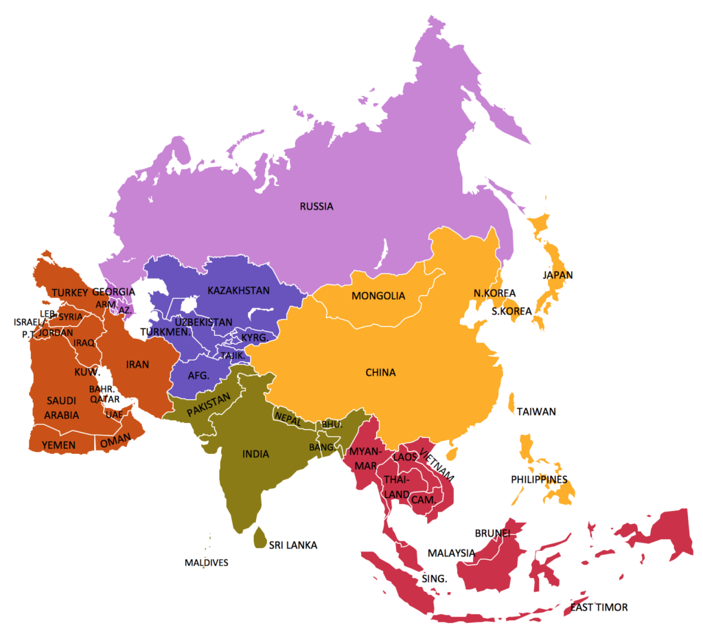 Map of Asia