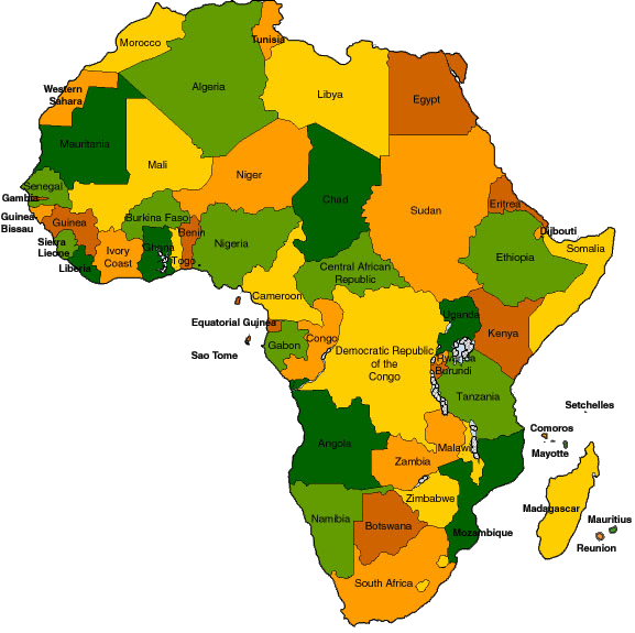 Africa with countries